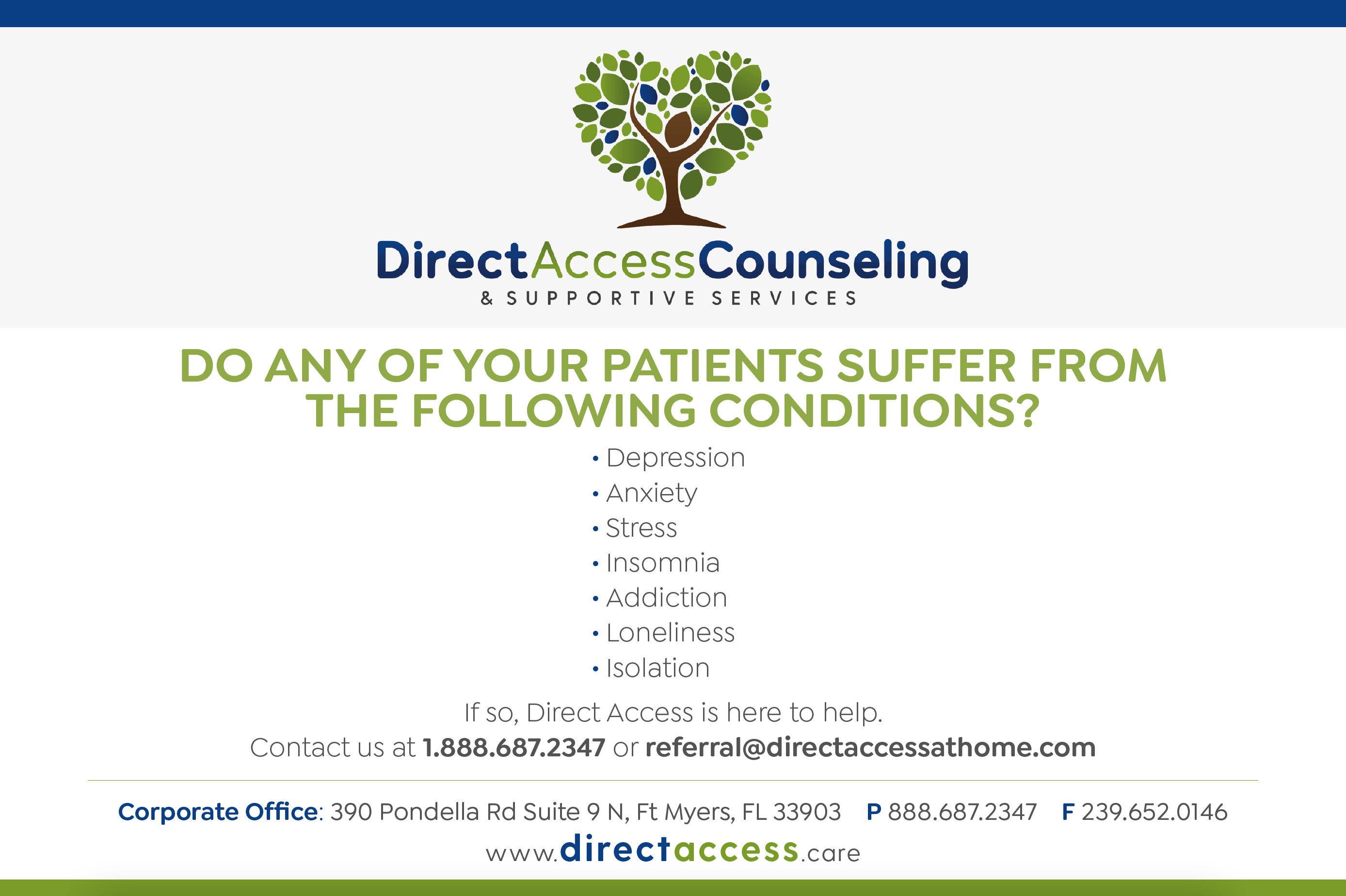 Direct Access Counseling Advertisement